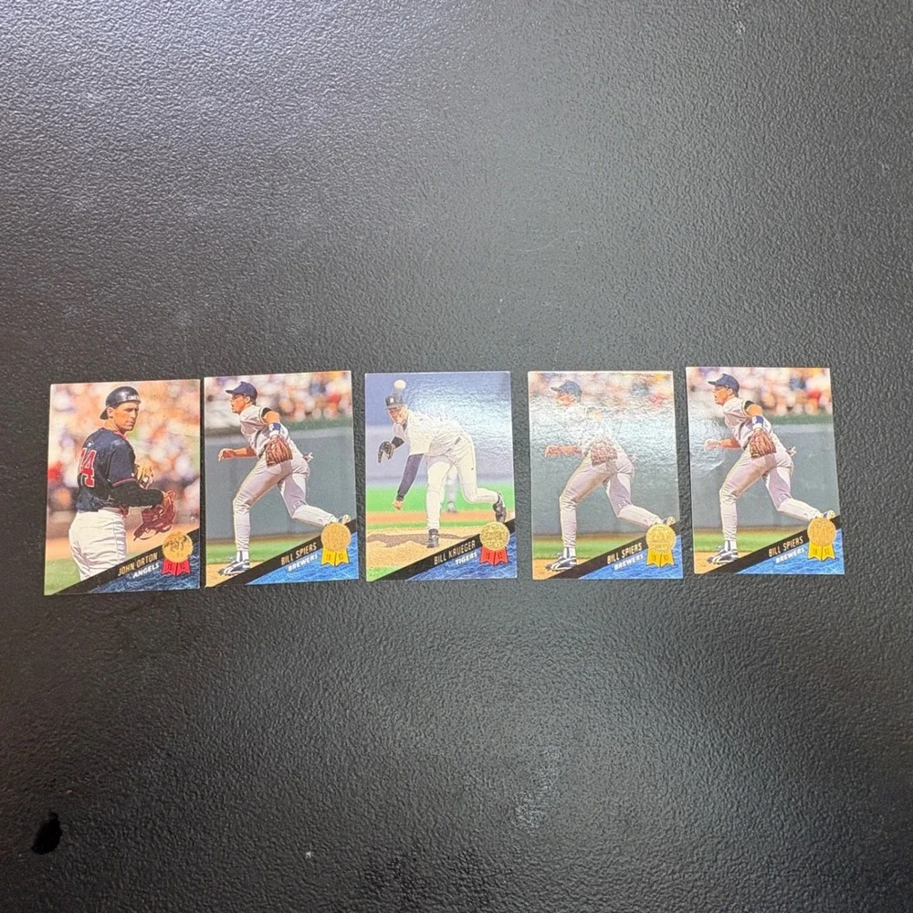 1993 Leaf Series 2 Baseball Card Lot 5ct John Orton Bill Spiers Bill Krueger